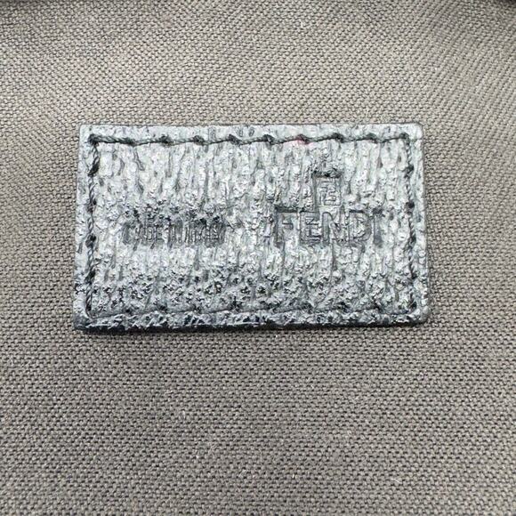 Fendi Baguette Bag FF Logo Zucca Shoulder Strap Black Leather Canvas Nylon Zip - Picture 11 of 11